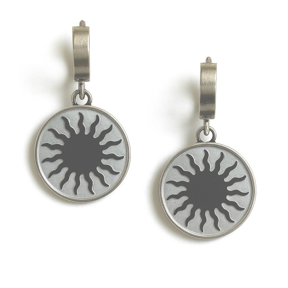 Casual Minimalist Sunburst Dangle Earrings